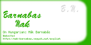 barnabas mak business card